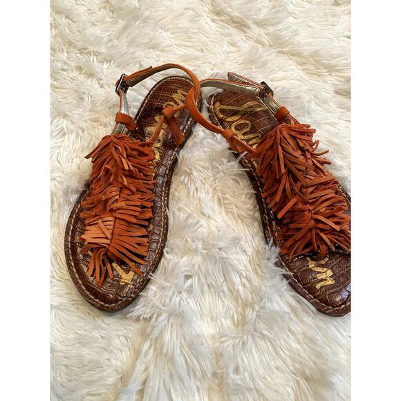 Sam Edelman Gela Open-Toe Suede Slingback Sandal - Size 6 1/2 (EUC) - Picture 1 of 5